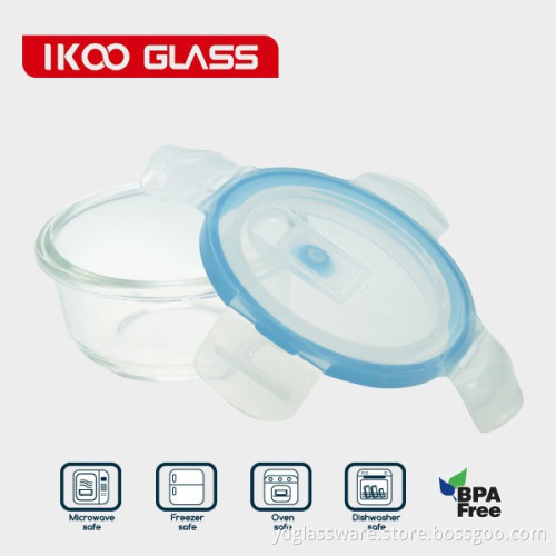 236ml small glass food container with vented lid